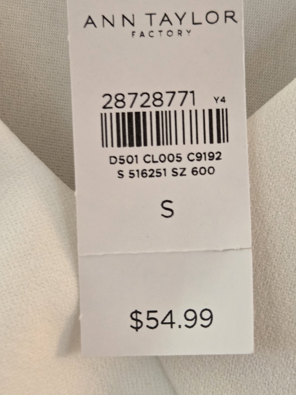 NWT Ann Taylor Factory Ivory Teal Floral Sleeveless V-Neck Ruffle-Front Top-Sz S - Picture 7 of 8